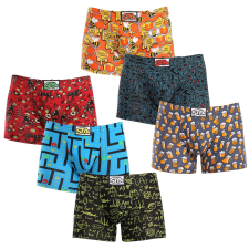 6PACK férfi boxeralsó Styx hosszú art klasszikus gumipánt többszínű (6F12697124) L férfi alsó