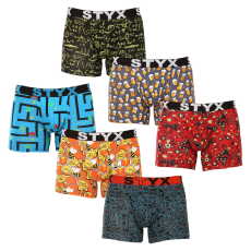 6PACK férfi boxeralsó Styx hosszú art sportos gumipánt többszínben (6U12697124) L