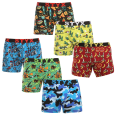 6PACK férfi boxeralsó Styx hosszú art sportos gumipánt többszínben (6UN13198780) L