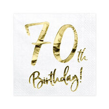 70. Happy Birthday szalvéta papírárú, csomagoló és tárolóeszköz