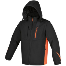  7659N XXL-SOFTSHELL DZSEKI, FEKETE