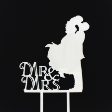  7683 36 Esküvői tortadísz fehér dekorációs kellék