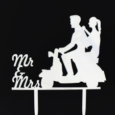  7683 5 Esküvői tortadísz fehér dekorációs kellék