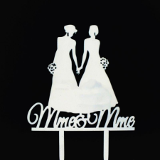  7683 9 Esküvői tortadísz fehér dekorációs kellék