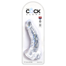 7.5" with balls Clear műpénisz, dildó