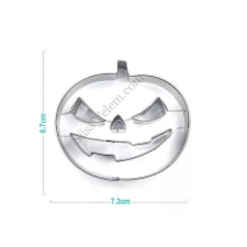  7 cm-es halloween töklámpás sütikiszúró fém sütés és főzés
