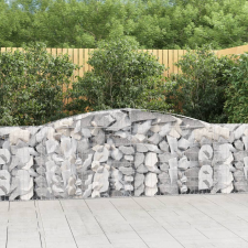 7 db íves horganyzott vas gabion kosár 400x30x80/100 cm kerti tárolás