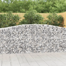  7 db íves horganyzott vas gabion kosár 400x50x100/120 cm kerti tárolás