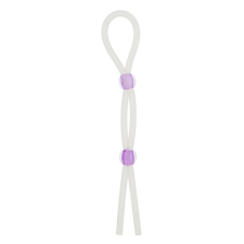  7 inch Silicon Cock Ring With 2 Beads Lavender péniszgyűrű
