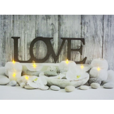 7 LEDes világító falikép Love 40x30cm 00856 grafika, keretezett kép