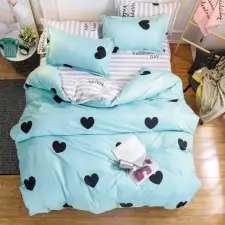  7 részes szívecskés ágynemű - barackszínű SY-5 lakástextília