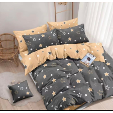  7 részes Szürke/Krém csillagos Ágyneműhuzat-Gombos kivitel lakástextília
