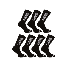 7PACK fekete hosszú Nedeto zokni (7NDTP001-brand) S férfi zokni