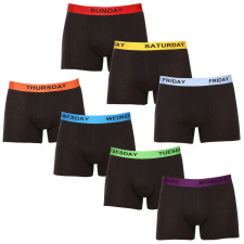 7PACK fekete Nedeto férfi boxeralsó (7NB001-week) 3XL férfi alsó