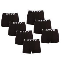 7PACK Férfi boxeralsó Styx sportos gumipánt fekete (7G960) XL férfi alsó