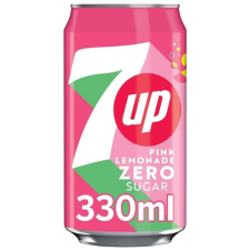  7UP Pink Lemonade Zero – Málnás-Citromos Szénsavas Üdítőital (330 ml) üdítő, ásványviz, gyümölcslé