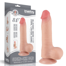  8&#039;&#039; Sliding Skin Dual Layer Dong Flesh I műpénisz, dildó