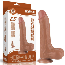  8.5&#039;&#039; Sliding Skin Dual Layer Dong Brown II műpénisz, dildó