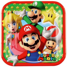  8 darabos papírtányér - Super Mario Mushroom World - 18 cm party kellék