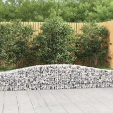 8 db íves horganyzott vas gabion kosár 400x30x40/60 cm kerti tárolás