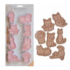  8 DB SÜTEMÉNY KISZÚRÓ ÉS NYOMDA - MACSKÁK sütés és főzés