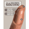  8" Dual Density Silicone Cock  Tan
