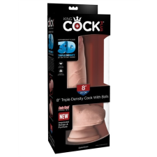  8" Triple Density Fat Cock with Balls Light műpénisz, dildó