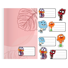 8db notebook matricák - GUMBALL többszínű matricák + ingyenesen matrica