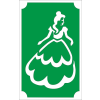  8x5 cm-es Csillámtetoválás sablon - Hercegnő 76