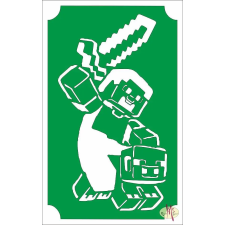  8x5 cm-es Csillámtetoválás sablon - Minecraft 77 csillámtetoválás