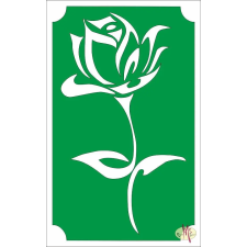  8x5 cm-es Csillámtetoválás sablon - Rózsaszál 79 csillámtetoválás