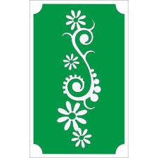  8x5 cm-es Csillámtetoválás sablon - Virág 11 csillámtetoválás