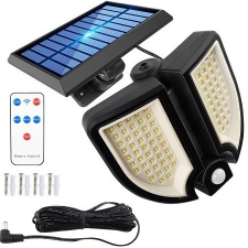 90LED-es forgatható mozgásérzékelős napelemes lámpa távirányítóval kültéri világítás