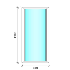 90x200 Fix műanyag ablak nyílászáró