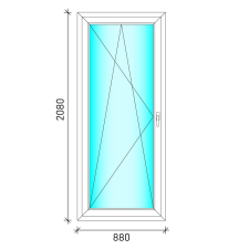 90x210 Bukó-nyíló erkélyajtó nyílászáró