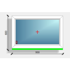  90x60 fix ablak Rehau Eurodesign 70 nyílászáró