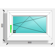  90x60 nyíló-bukó ablak Deceuninck Elegant 76 nyílászáró