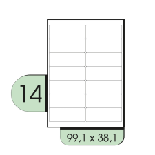 99.1x38.1mm íves etikett címke etikett