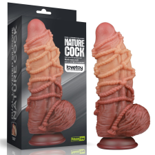  9.5'' Dual layered Platinum Silicone Cock with Rope műpénisz, dildó