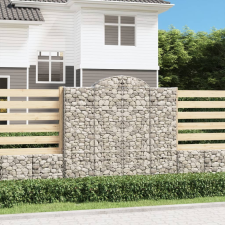 9 db íves horganyzott vas gabion kosár 200x30x180/200 cm kerti tárolás