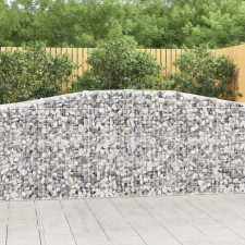  9 db íves horganyzott vas gabion kosár 400x50x100/120 cm kerti tárolás