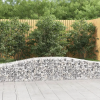  9 db íves horganyzott vas gabion kosár 400x50x40/60 cm