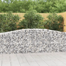  9 db íves horganyzott vas gabion kosár 400x50x80/100 cm kerti tárolás