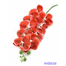  9 fejes gumis orchidea ág 95 cm - Cirmos Piros dekorációs kellék