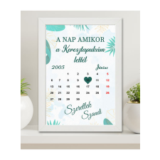 A4 falikép keresztszülőknek - Amikor keresztapukám lettél grafika, keretezett kép