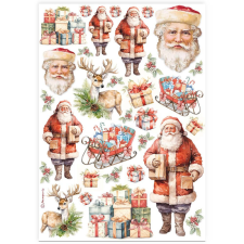  A4 rizspapír csom. - Classic Christmas Santa Claus dekorációs kellék