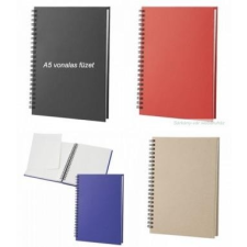  A5-ös spirálozott jegyzetfüzet, vonalas füzet