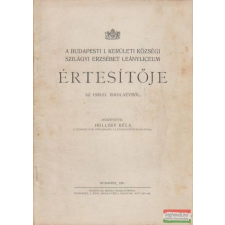  A budapesti I. kerületi községi Szilágyi Erzsébet Leányliceum értesítője az 1930/31. iskolaévről történelem