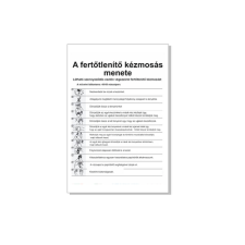  A fertőtlenítő kézmosás menete - műanyag, 150*100mm információs tábla, állvány