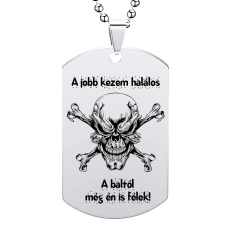 A jobb kezem halálos medál lánccal nyaklánc